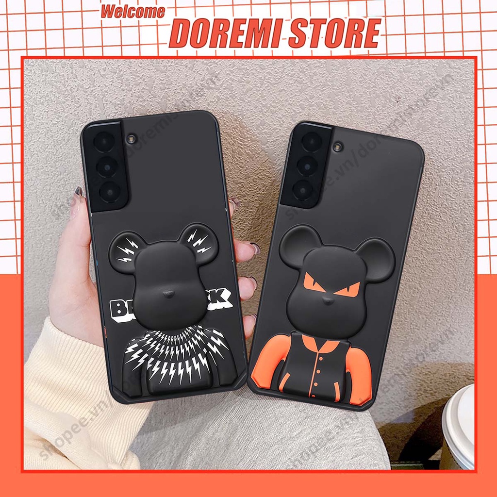 Ốp lưng Samsung S21 / S21 FE / S21 Plus / S21+ hình kaws, kith, bear brick nổi 3D phong cách độc đáo