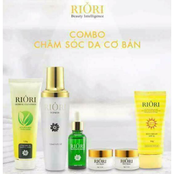 MỸ PHẨM RIORI - COMBO 5 gói test bộ chăm sóc da cơ bản