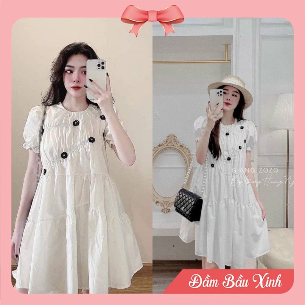 Đầm bầu thiết kế dáng suông váy bầu dự tiệc siêu xinh HN982