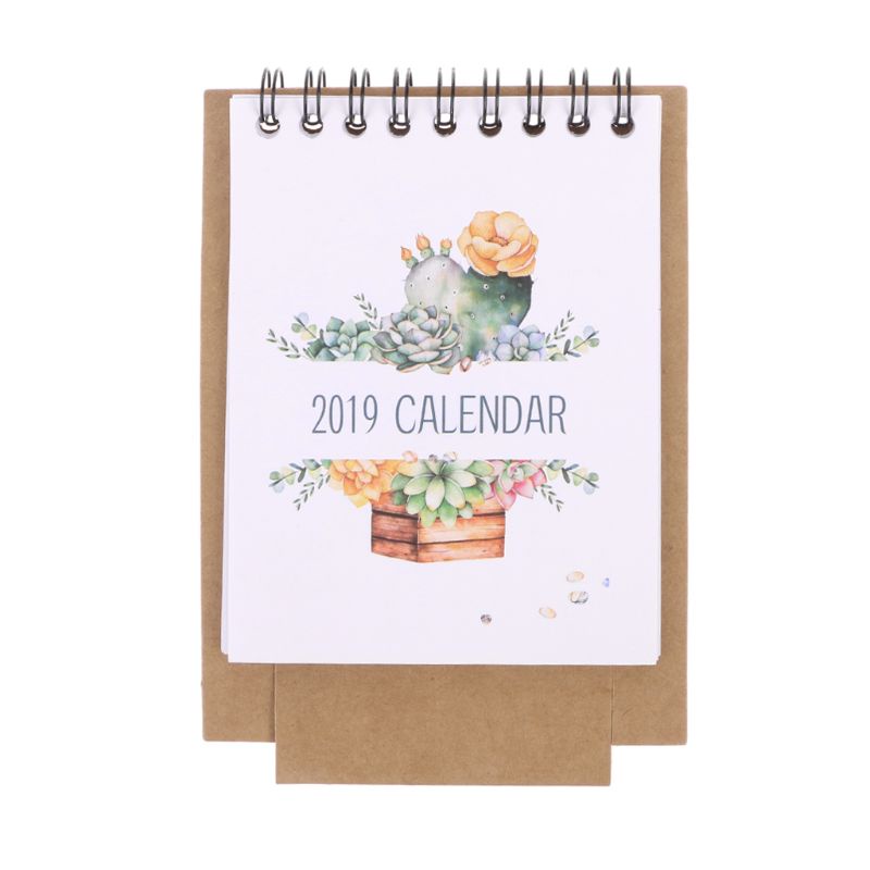 Lịch Để Bàn 2019 Họa Tiết Hoạt Hình Dễ Thương Đa Chức Năng