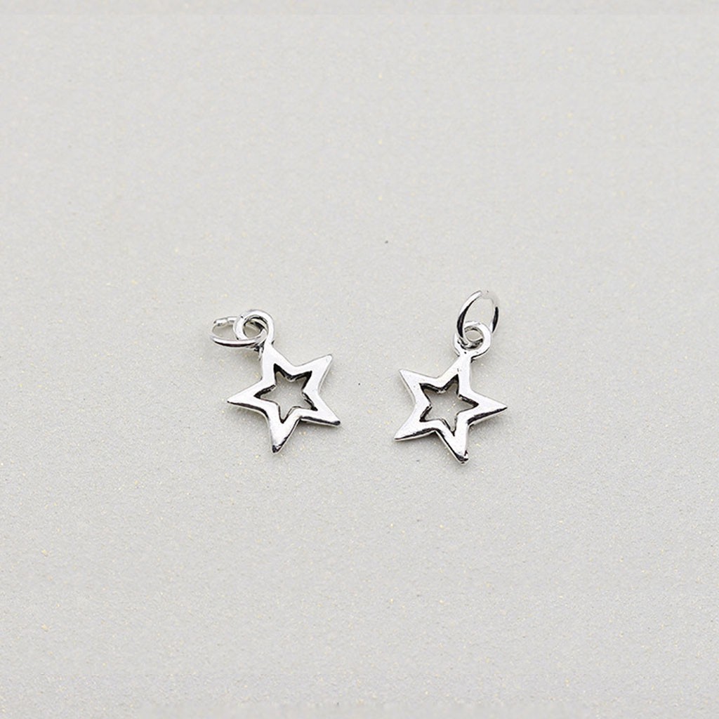 Phụ kiện Charm bạc Mặt ngôi sao năm cánh