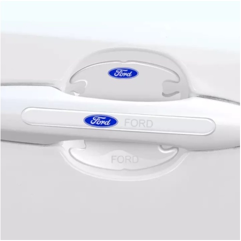 Bộ 10 miếng dán silicon tay, hõm , gương ô tô logo hãng xe Ford Ecosport, Escape, Everest, Ranger, Focus, Transit, Fiest