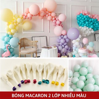 Set  50 vỏ bóng macaron pastel 10"  2 lớp siêu đẹp trang trí sinh nhật sự kiện
