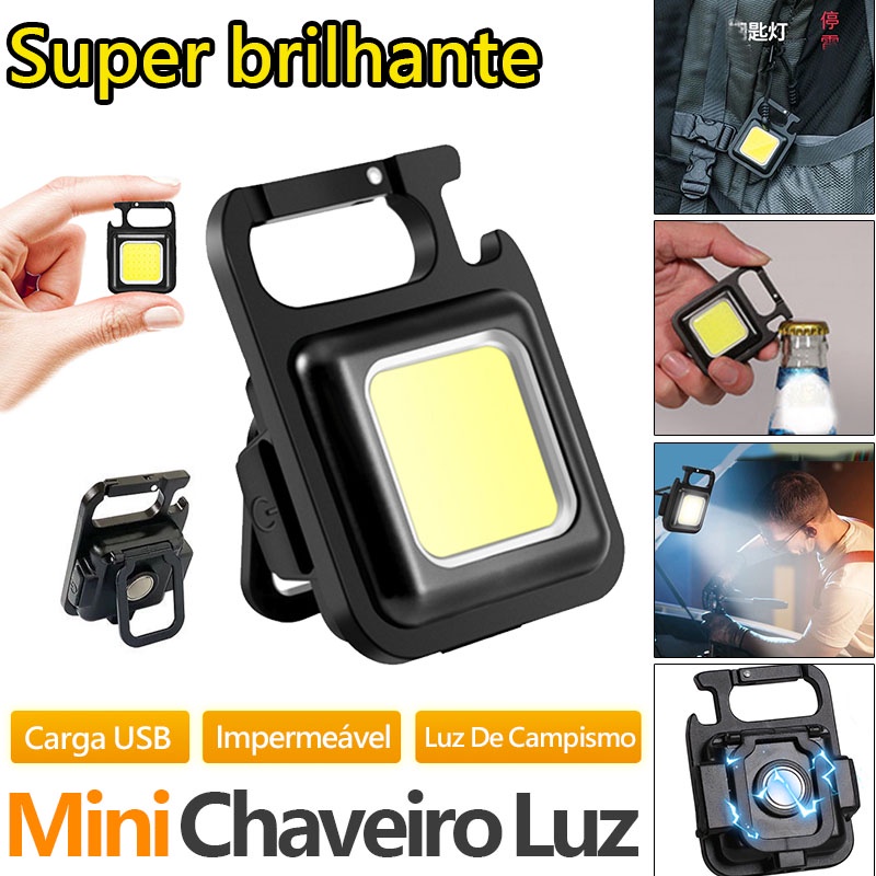 Đèn LED COB Mini Có Móc Khóa Đa Năng Sạc Cổng USB Tiện Dụng Móc Khóa Đèn LED COB Mini Sạc USB Tiện Dụng