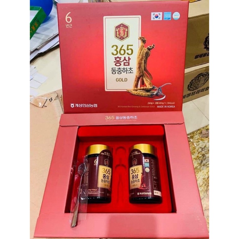 Cao Hồng Sâm Đông Trùng Hạ Thảo 365 HÀN QUỐC, Hộp 2 Lọ x 240gr | BigBuy360 - bigbuy360.vn