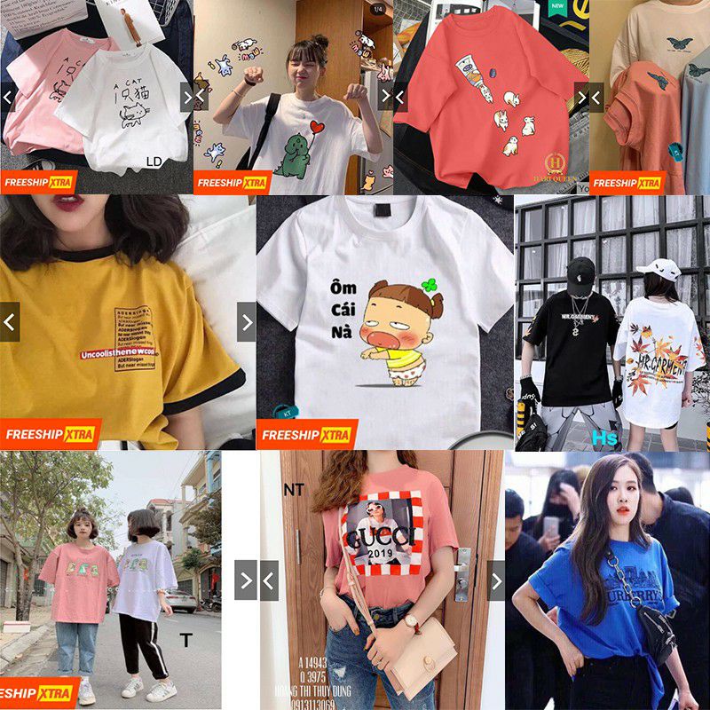 Áo Thun xả Kho Hàng Xuân Hạ Đông không chọn mẫu Áo new 100%Unisex nam nữ