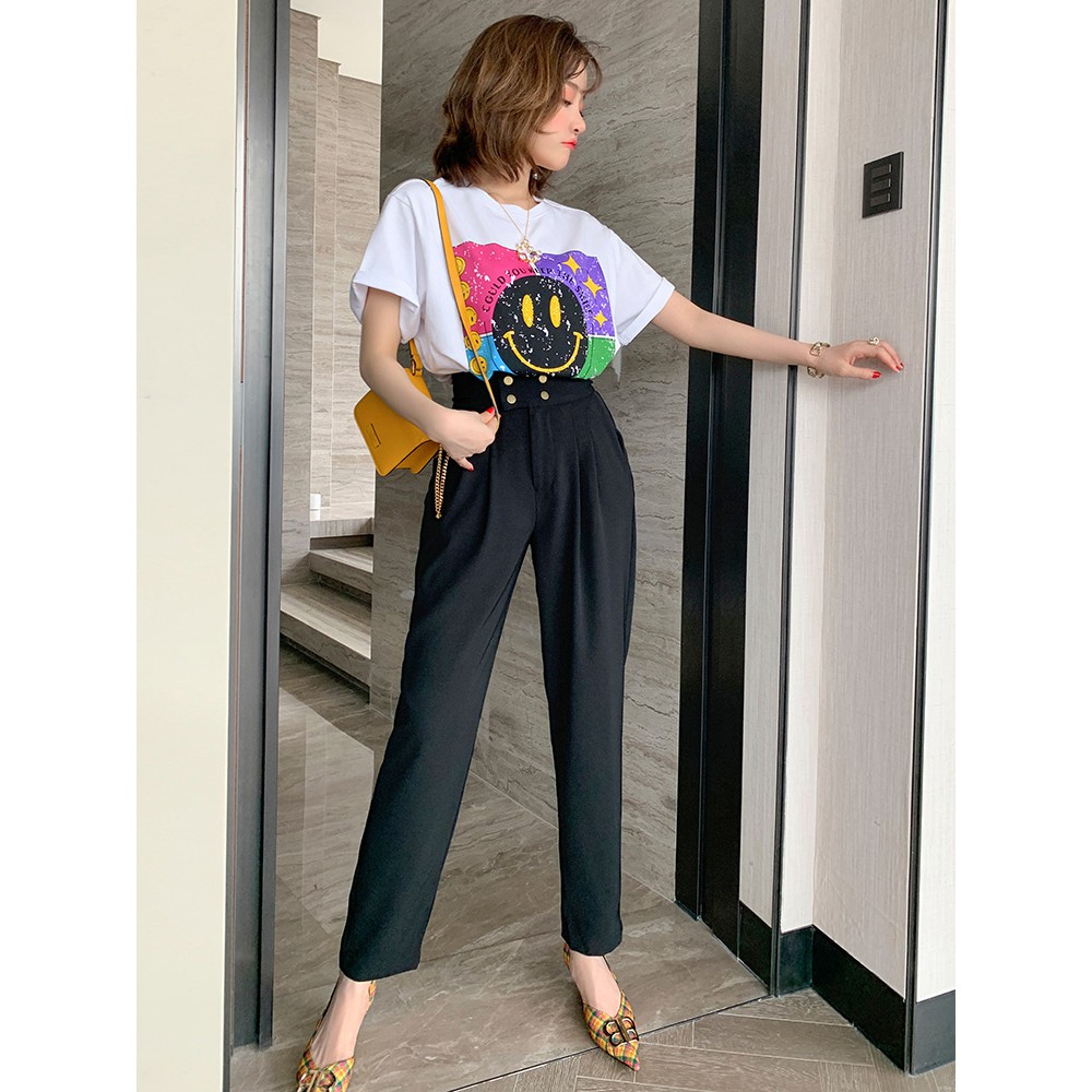 QUẦN TÂY NỮ, QUẦN BAGGY THIẾT KẾ 4 CÚC BẤM KINA, có big size 82KG cho người mập