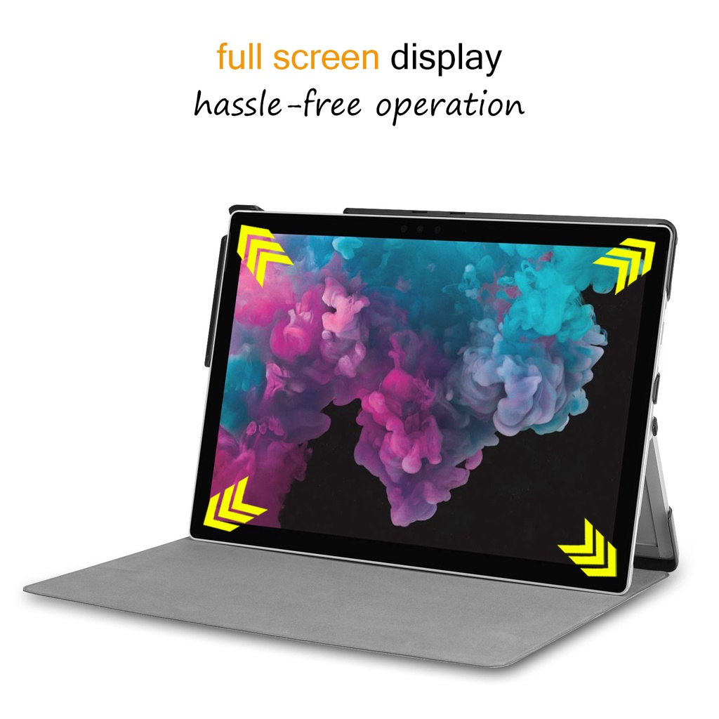 Ốp điện thoại cứng mỏng nhẹ kèm giá đỡ bút cho Surface PRO 7 / 6 / 5 / 4