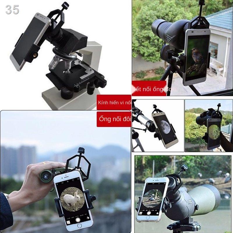 BKẹp camera kính hiển vi điện thoại di động hai mắt kết nối với giá đỡ thiên văn, gương soi chim, đèn khe, đa năng