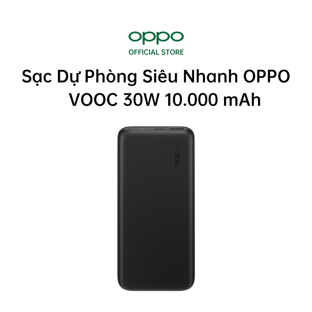 Pin Sạc Dự Phòng Siêu Nhanh OPPO VOOC 30W 10.000 mAh PBV02 | Hỗ Trợ Sạc Nhanh 30W | 1 USB Và 1 Type C | Hàng Chính Hãng