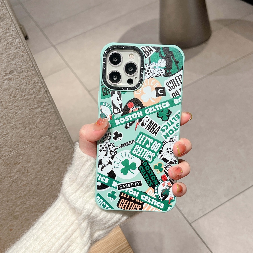 Ốp Điện Thoại Mềm Tích Hợp Hình Bóng Rổ NBA Cho iPhone13Pro iP12Pro XS iPhone11 12Promax 13 11 12 13