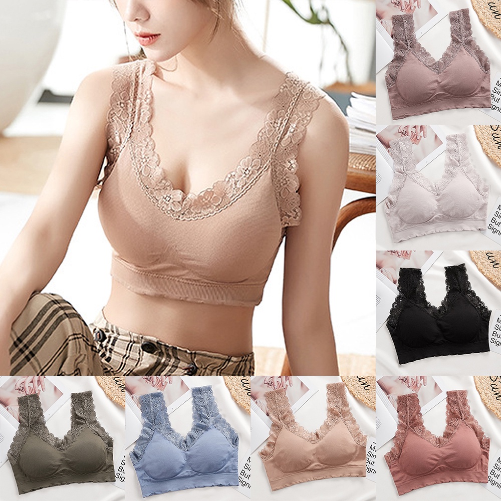 Áo Lót Ren Mềm Nâng Ngực Không Đường May Quyến Rũ Cho Nữ