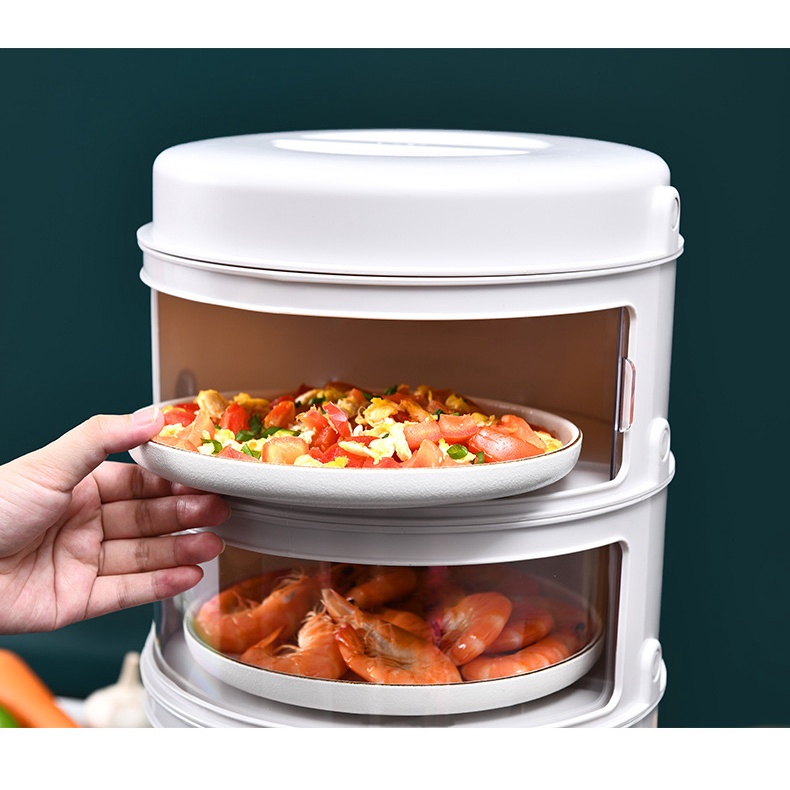 Lồng Bàn Nhiều Tầng LIDORY, Tủ Bảo Quản Đồ An Giúp Đồ Ăn Luôn Nóng Lâu Và Ngăn Côn Trung Xâm Nhập Sạch Sẽ MS: LONGBAN
