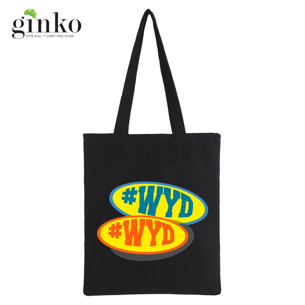 Túi tote vải GINKO dây kéo in hình retro style collection 2