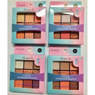 Bảng phấn mắt 9 ô màu Lameila Glittering Eye Shadow hàng nội địa Trung