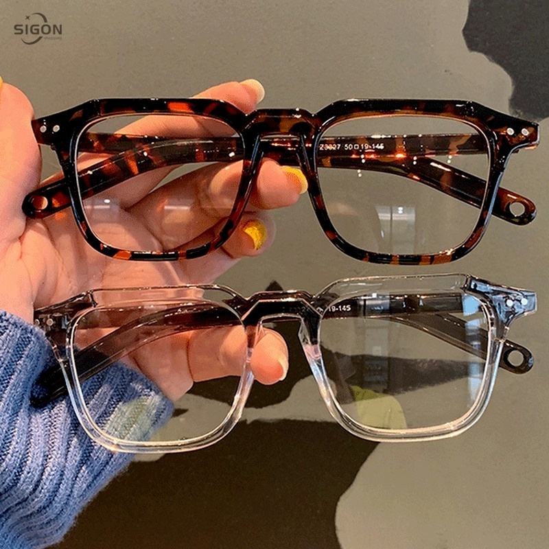 Kính Mát Gọng Nhỏ Họa Tiết Da Báo Thời Trang Cho Nữ Hộp lớn  Kính vuông Kính khung màu đen