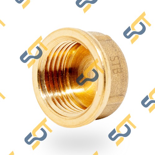 [BỊT REN 21 &amp; 27] Nút đầu bịt ren trong ngặn chặn dòng chảy &amp; khí nén ren BSP - Đồng đúc (Brass pipe plug cap female)