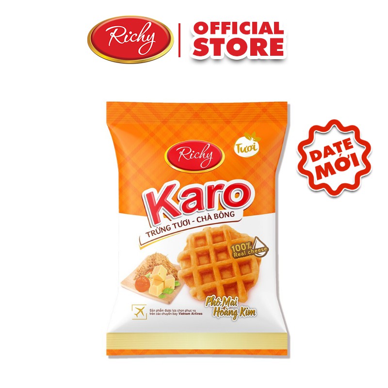 Bánh karo Richy vị Phô Mai Hoàng Kim x 6 bánh