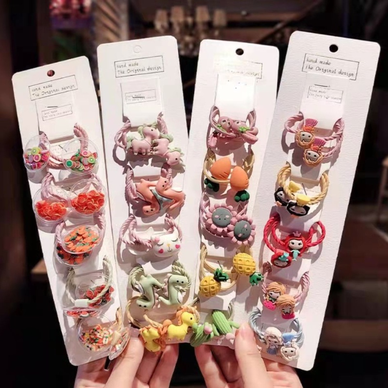 Dây Buộc Tóc Bằng Cao Su Cỡ Nhỏ Không Đau Xinh Xắn Cho Bé Gái