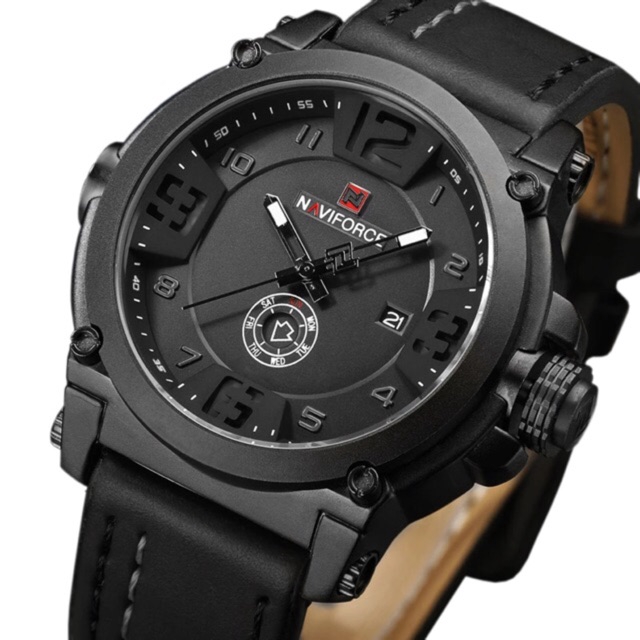 NAVIFORCE NF9099 Men Sport Fashion Leather Band Analog Quartz Watch