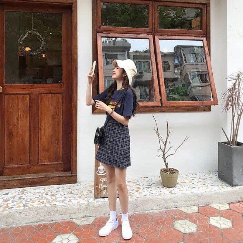 [Mã FAMAYWA2 giảm 10K đơn 50K] SET ÁO THUN CHÂN VÁY KẺ 1950 | BigBuy360 - bigbuy360.vn