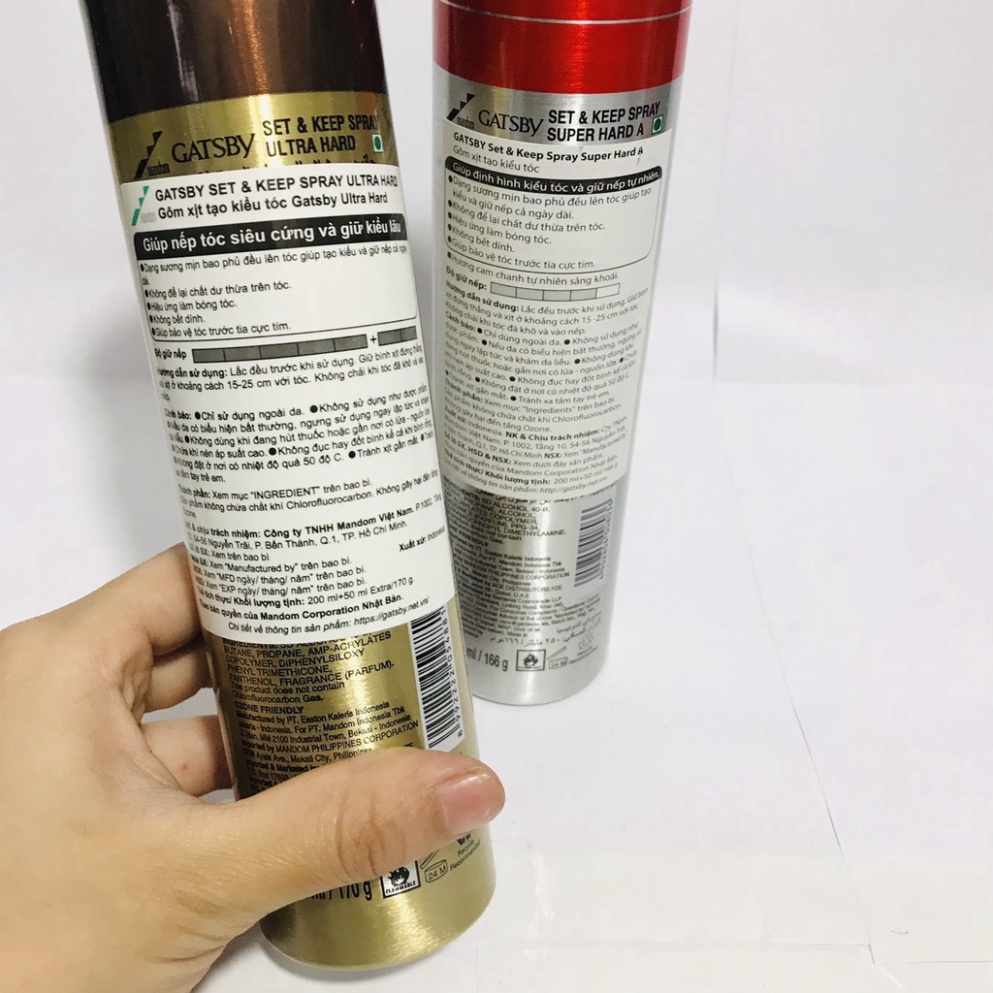 Gôm Xịt Tạo Kiểu Tóc Gatsby 250ml - Nhập Khẩu Indonesia