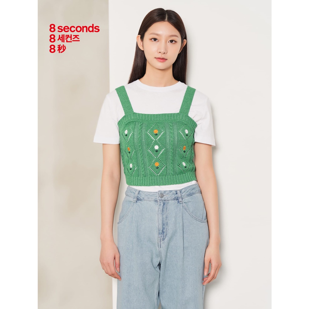 Áo len nữ 8seconds màu xanh - 16245UEY1M