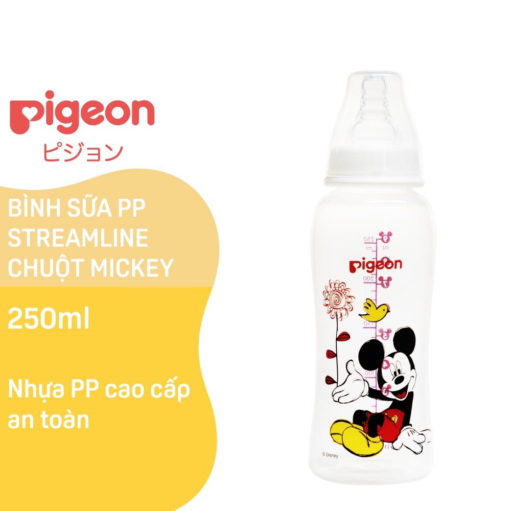 Bình Sữa PP Streamline Pigeon Hình Chuột Mickey 150ml/250ml