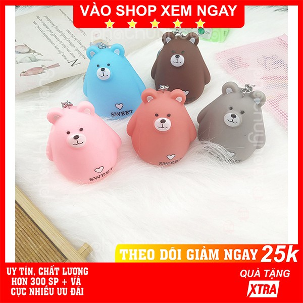 Móc khóa gấu mập bóp kêu 🧸 FREESHIP  Có video thật  Móc khóa gấu mập bóp kêu cực dễ thương - Phát Huy Hoàng