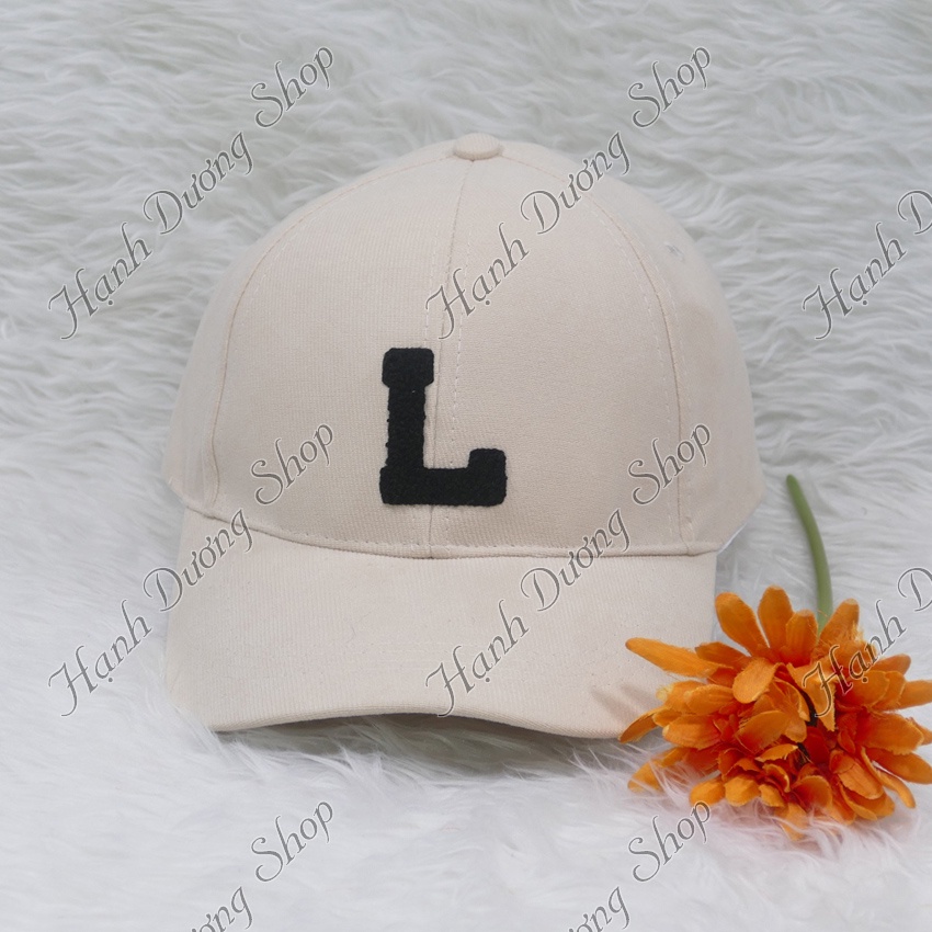 Nón kết nhung cao cấp mũ lưỡi trai nhung thêu lông xù chữ L thời trang cá tính phù hợp cả nam và nữ