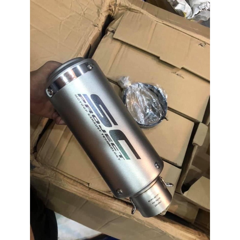 Pô sc tròn titan hàng siêu cao cấp họng 51 51mm full hộp lò xo pat pô