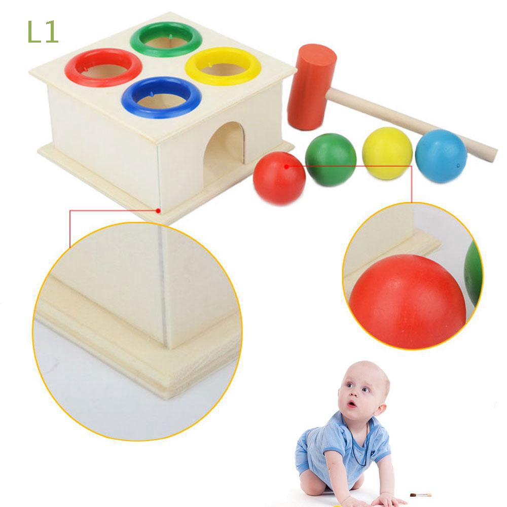 L1 Mini Table Interesting Kids Play Colorful Block Family Interactive Hammering Game Toy
