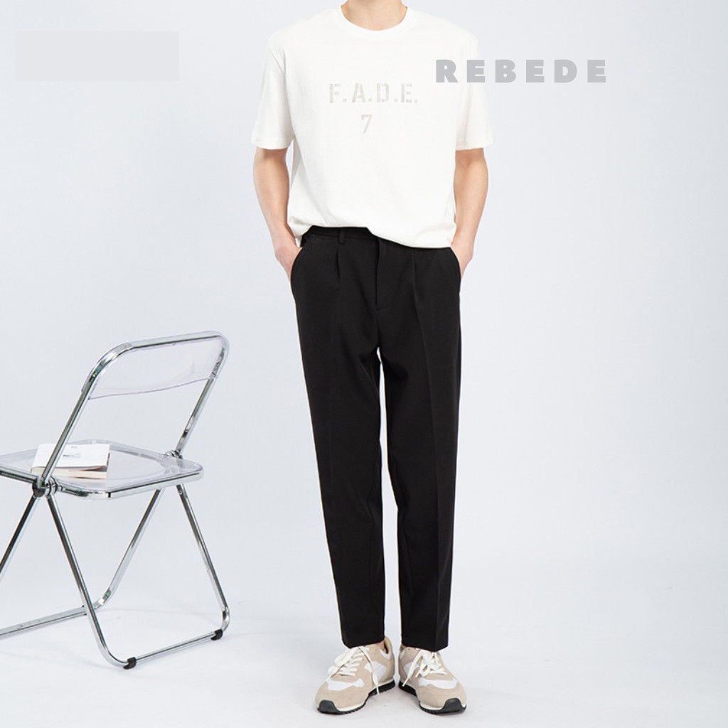 Quần baggy nam ống rộng màu đen, xám dáng suông unisex, vải NANO PREMIUM Hàn quốc- Rebede | BigBuy360 - bigbuy360.vn