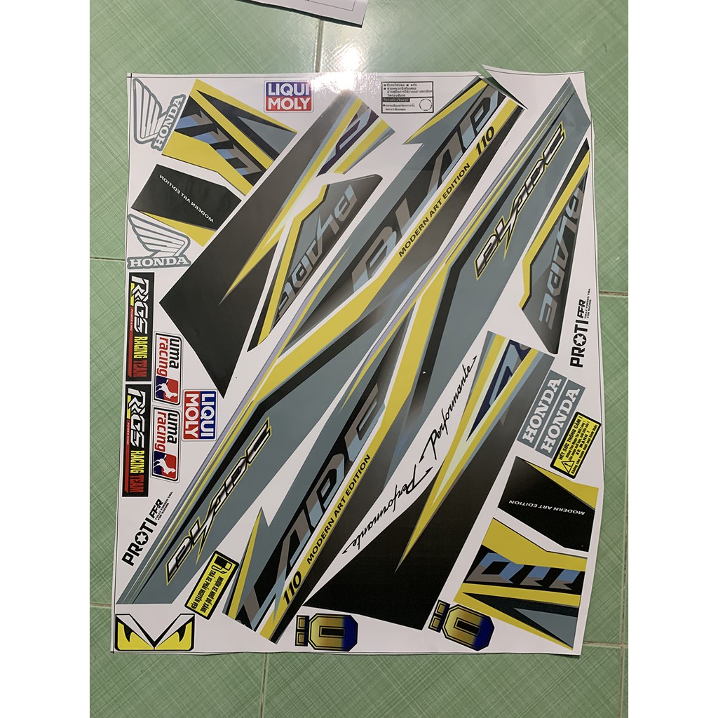 Tem blade xám vàng đen