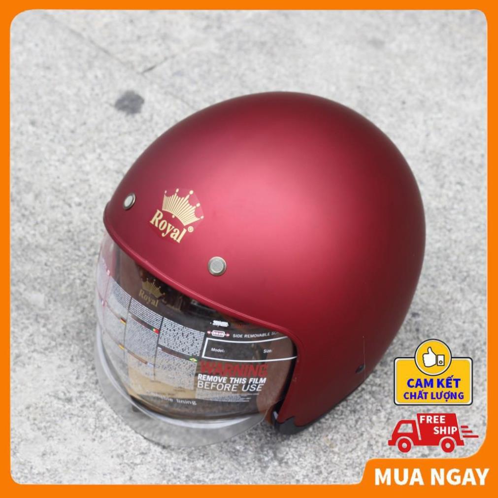 Mũ bảo hiểm Royal M139 kính âm đỏ đô