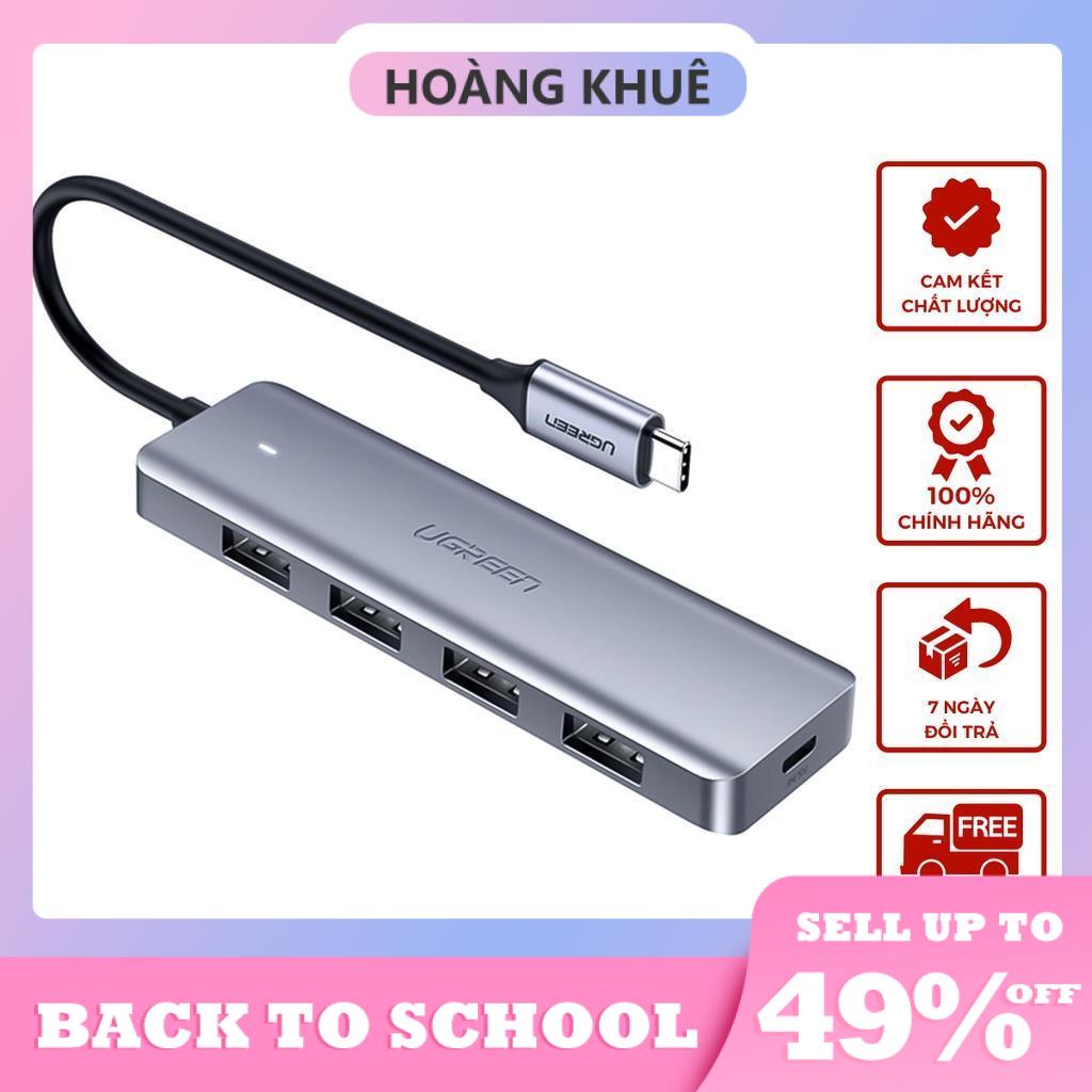 Hub USB type C, USB 3.0 sang 4 cổng USB 3.0 hỗ trợ cổng nguồn Micro USB 5V UGREEN CM219 CM136