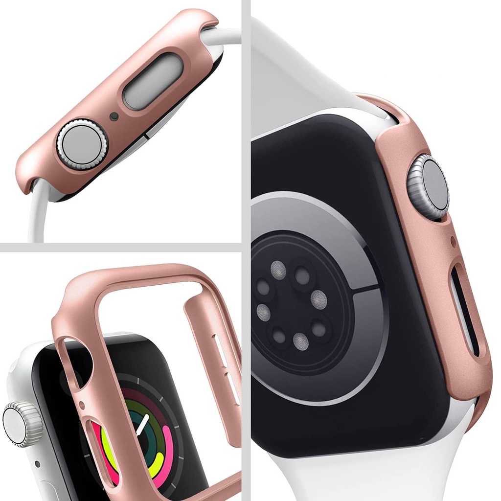 Khung Nhựa PC Cứng Bo Viền Bảo Vệ Cho Apple Watch 7 41mm 45mm iWatch 7 41mm 45mm