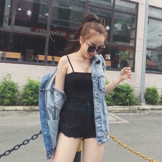 [RẺ VÔ ĐỊCH]Áo Croptop Hai Dây (Shop Bán Áo Hai Dây Đẹp)