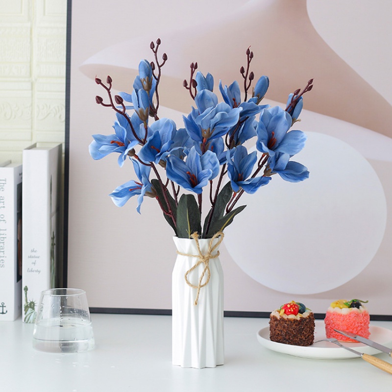 Hoa Giả- Hoa Diên Vĩ 43cm 5 Nhánh Decor Nhà Cửa, Studio Tinh Tế, Sang Trọng, Quý Phái