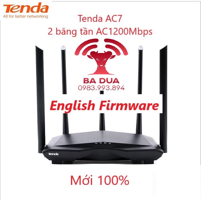 Bộ Phát Wifi Router Wifi Tenda AC7 AC1200Mbps