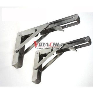 Giá đỡ, bản lề gập inox - bộ 2 cái