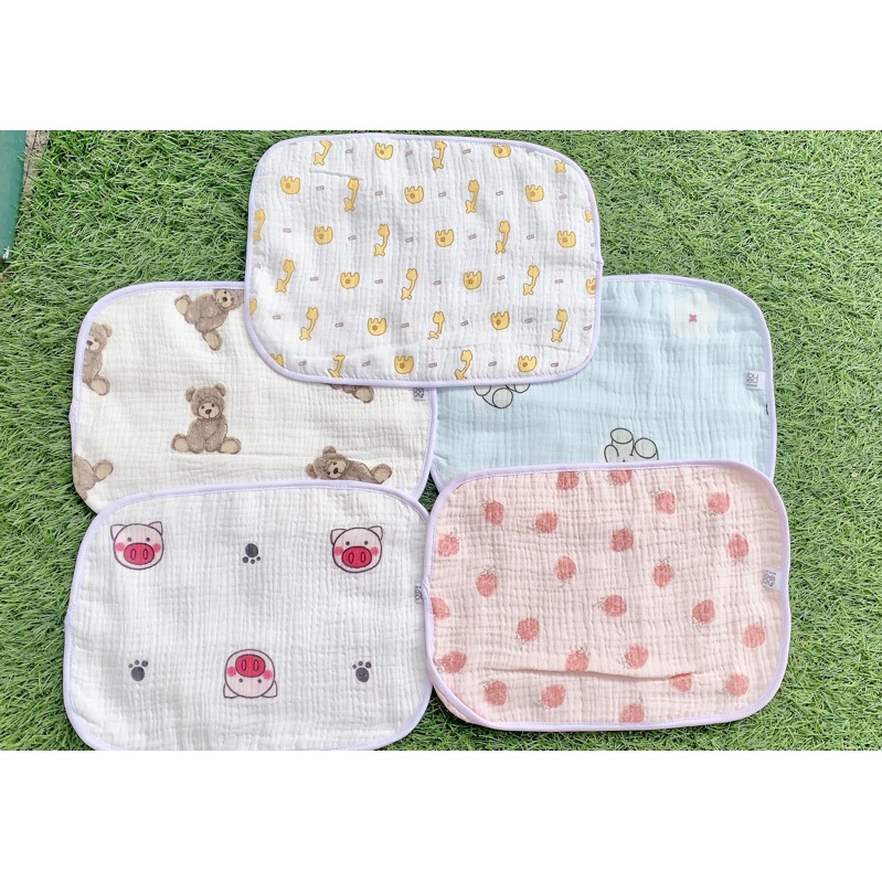 Gối Xô 10 Lớp Mỏng BABY BEE - Khăn Xô Lót Gối Đầu Cho Bé Sơ Sinh