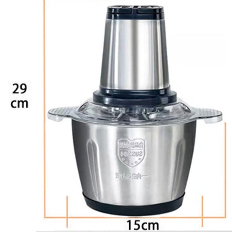 Máy Xay Thịt, Máy Say Xinh Tố Đồ Ăn Gia Đình Cầm Tay Cối Inox 4 lưỡi Công Suất 250w