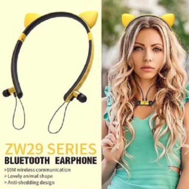 Tai nghe Bluetooth Zw_29 tai mèo