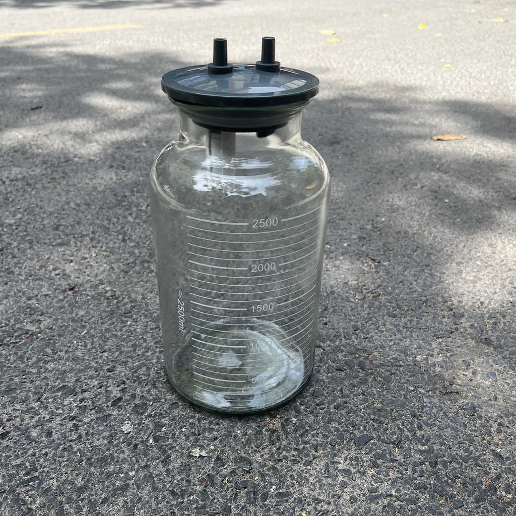 Bình đựng dịch 2500ml bằng thủy tinh cho máy hút dịch 2 bình