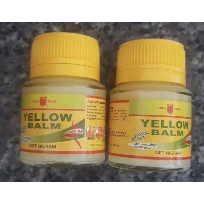 Bộ 2 hộp dầu cù là (cao) vàng Eagle Brand Yellow Balm 40gx2(Singapore)