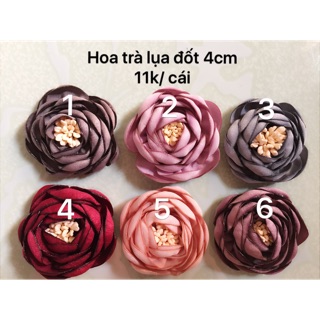 Hoa trà lụa đốt 4cm