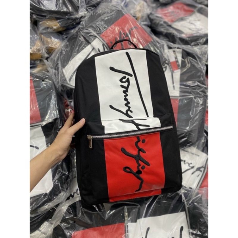 Balo Tommy Hilfiger chuẩn VNXK ba lô size lớn laptop phối màu graphic chữ ký chuẩn auth xuất khẩu dư xịn