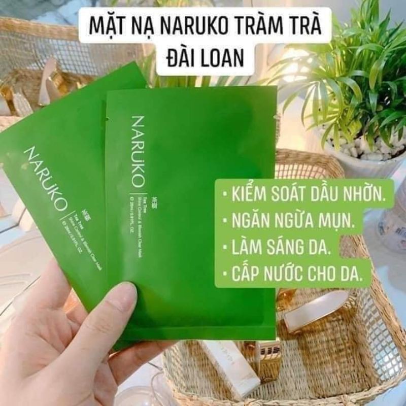 Mặt Nạ Giấy Naruko Tràm Trà Dành Cho Da Mụn Chuaanr Đài Loan - 1 Mask 26ml