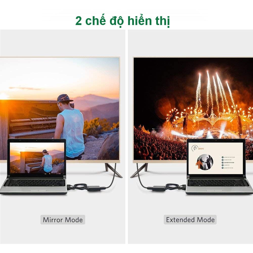 Bộ chuyển đổi VGA sang HDMI + Audio 3.5mm dài 30cm UGREEN 60814